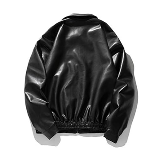 Men's Leather Jacket Male Fashion Moto Biker Jackets Autumn Faux PU Coat Hip Hop Leather Oversize Streetwear3