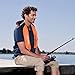 Owntop Inflatable Swim Jacket for Adults, D-Ring Attachment, Low Profile Manual Swim Vest, 24g CO2 Cylinder for Kayak, Fishing, Paddle Sports, Orange