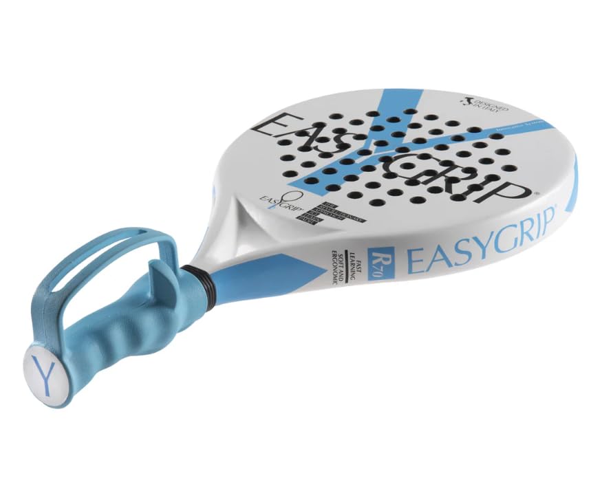 EasyGrip R70 rakieta do padla z włókna szklanego, ergonomiczny uchwyt z miękkiej pianki EVA z uchwytem kontynentalnym, prawa ręka, waga 360 g, szeroki Sweetspot, nowoczesny design, komfort i
