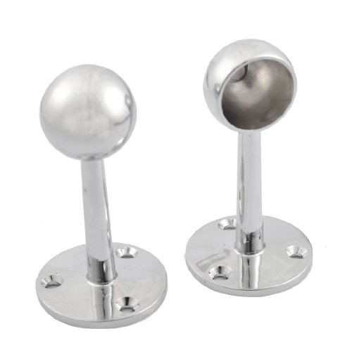 Aexit Pair Metal Tool Organizers 25mm Dia Garment Clothes Pipe Tubular Lever Tool Cabinets Bracket Support