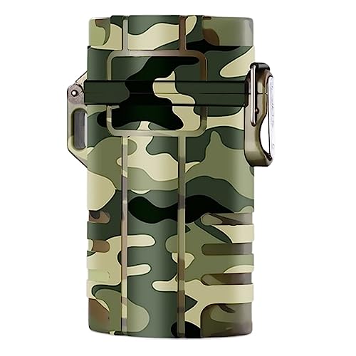 OLELY Waterproof Cigarette Case with Lighter, Holder Case Smell Proof/Airtight Container, Cigarettes Case for 85mm King Size Pocket Box Container for Outdoor (Color : Blue)