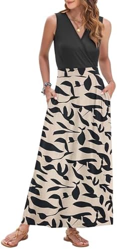AUSELILY Women's Maxi Dress 2026 Summer Casual Sleeveless Sundres...