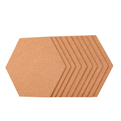 Adesivos de mensagem de fundo autoadesivo para quadro de parede de cortiça hexagonal com 4 peças da