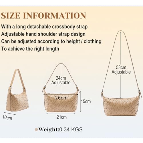 Bolso Hobo de Cuero Sintético Trenzado para Mujer miniatura 2