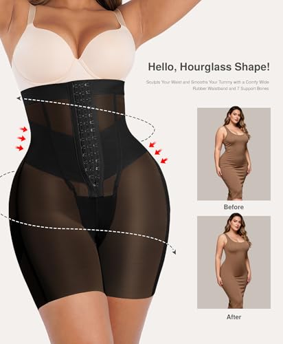 Image of Lover-Beauty Tummy Control Shapewear for Women Strapless Fajas Body Shaper Shorts Butt Lifter Girdle