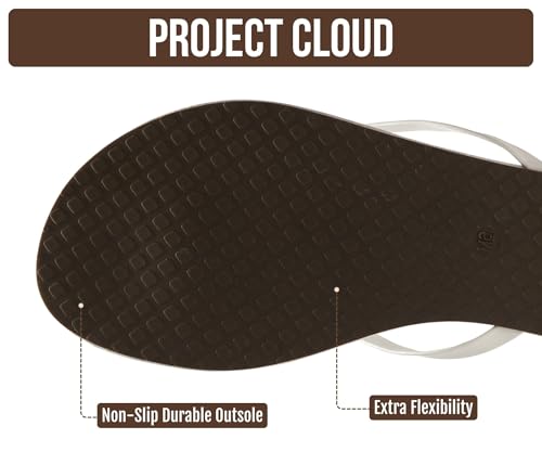 Project Cloud Flip Flops for Women Memory Foam Flats Sandals — view 5