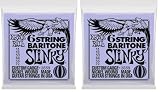 Ernie Ball P02839 Slinky Cordes avec extrémité à petite boule, diapason 29 5/8, pour guitare baryton à 6 cordes, calibre 13 72 (Lot de 2)