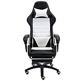 ▲ silla para computadora, ▲ diseño ergonómico, diseño de respaldo + reposapiés de 150 °, las piernas pueden estar completamente relajadas, cojín de cuero de PU, sentarse cómodo, estar más cómodos recostados durante el almuerzo;