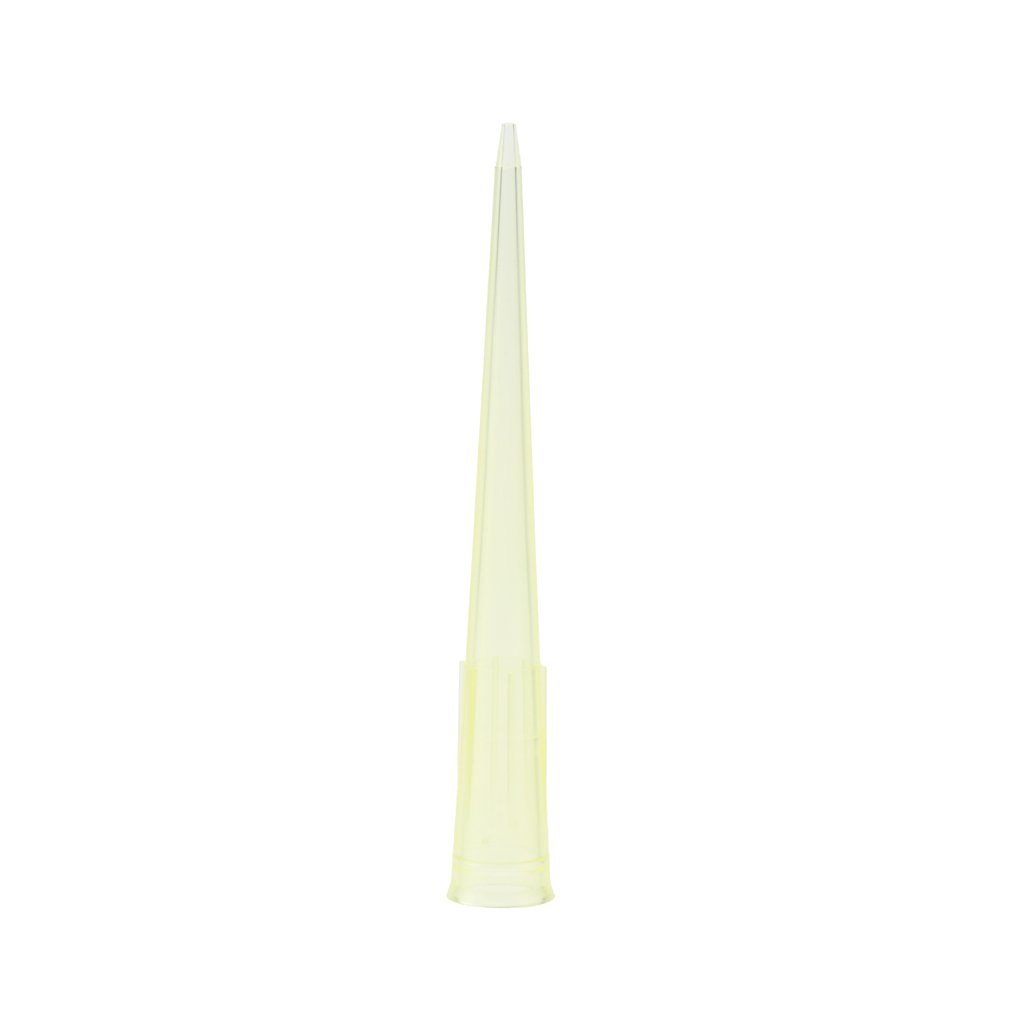 Laboratory Clear Pipette Tips / 200ul / Fine Tip Pipet / Yellow