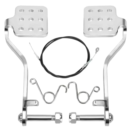 GREHUA Brake Throttle Pedals 71" Cable with Return Springs Kit for 196cc 6.5hp Road Rocket Azusa Fun Kart Radio Flyer Carter Go Kart Vintage Go Cart Racing Drift Trike Heavy Duty Parts(Silver)