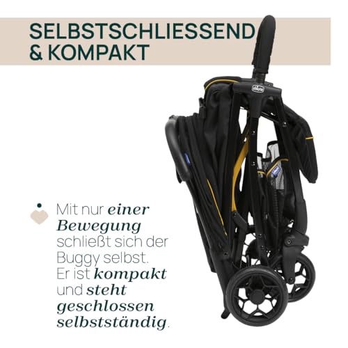 Chicco, Glee, Kinderwagen ab 0 Monate bis 4 Jahre, mit Automatik- und Kompaktverschluss, Ausziehbares Verdeck mit Lichtschutzfaktor 50+ und Regenschutz, 3-stufig verstellbare Rückenlehne, Beinauflage – Bild 3