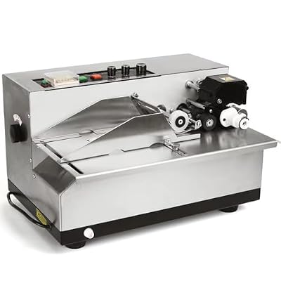 QUGURLID Automatic Batch Coding Machine,High-Speed Ink Roller for Date,QR Code Printing,Stainless Steel,Up to 300 Pieces/Minute for Efficient Production
