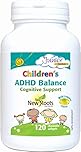 New Roots Herbal Children's ADHD Balance, 120 Chewables Softgels 30-Day Supply, Omega-3 EPA DHA & Evening Primrose Oil, Supports Focus, Cognitive Health & Learning, Lemon Flavour