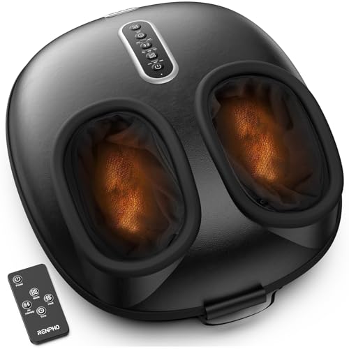 RENPHO Appareil de massage des pieds avec chaleur Nouvelle version 2026, Shiatsu massage des pieds, 3 modes et niveaux de compression...