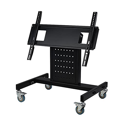 Carrello mobile per TV con inclinazione di 0-40° per schermi piatti e curvi da 32 a 60 pollici universale con ruote frenanti supporta fino a 45 kg perfetto per uso domestico e ufficio