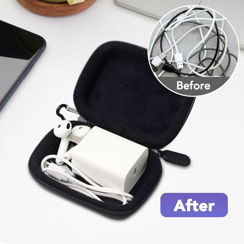 TOPCZY Kabel Organizer Tasche, Cable Organizer Bag, Hardcase Klein, Case Externe Wasserdicht Eva Universal, Kabel Tasche Organizer kompatibel mit WD Elements, My Passport, Seagate, SanDisk, HDD, SSD