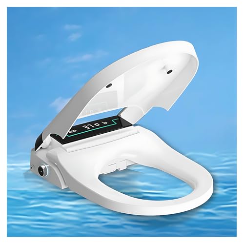 Toilet Seat Electronic Smart Bidet with Instant Heated Seat Automatic Lid Opening Multiple Cleaning Modes Warm Air Dryer Adjustable Nozzle Night Light LED Display (Pro,U-Shape)