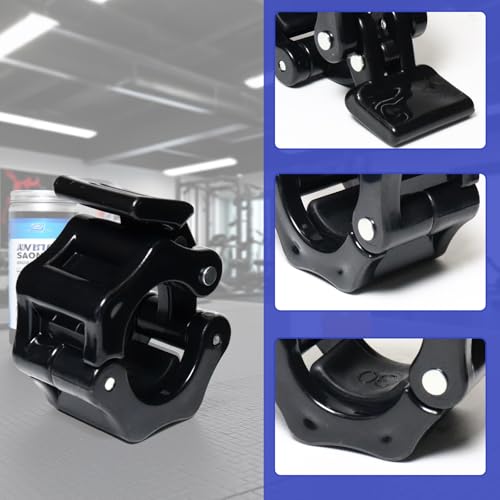 Cosstream Hantelverschlüsse Hantelstangen Verschluss - 6 Stück Hantel Schnellverschluss Langhantel Klemmen Schnellverriegelung für Workout Gewichtheben Training Fitness Zubehör Schwarz Blau Grün