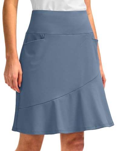 G Gradual Skorts Skirts for Women with 5 Pockets 20" Knee Length Golf Skirt Modest Long Tennis Athletic Skirts for Women