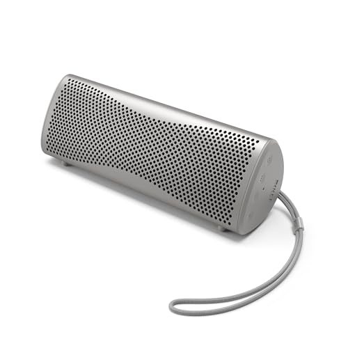 KEF Muo Altoparlante Bluetooth Portatile Premium ad Alta Fedeltà, Silver Dusk | Bluetooth 5.4 aptX Adaptive | USB-C | Classe di protezione IP67 | 24 ore di autonomia | A casa, all'aperto e in viaggio