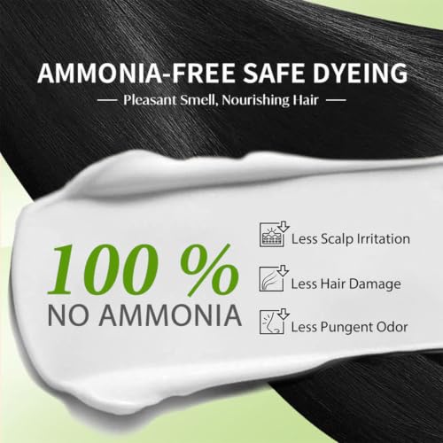 Tinte shampoo negro sin amoníaco para cobertura de canas miniatura 7
