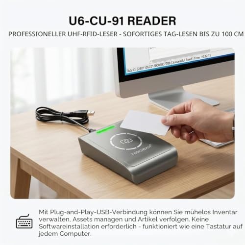 Fongwah Desktop Gen 2 UHF Reader/Writer ISO18000-6C bis zu 1 Meter Lesedistanz mit Konfigurationstool und kostenlosem SDK
