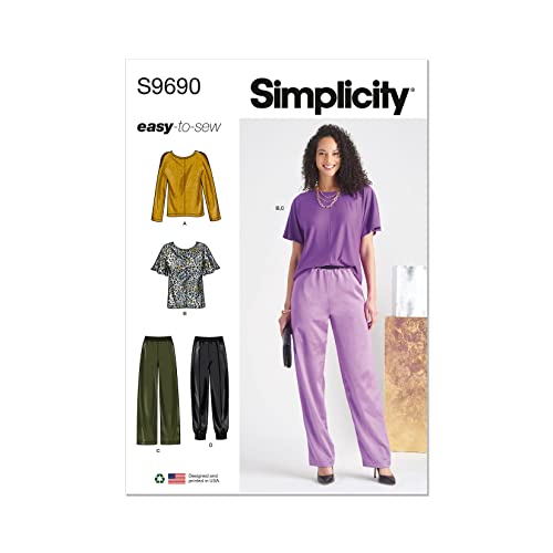 Simplicity SS9690K5 Misses' Tops and Pull-On Trousers K5 (8-10-12-14-16), Multicolour