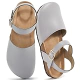 Alicegana Closed Toe Sandals for Women – Arch Support Dressy Flat Sandals Comfortable Summer Shoes 2025