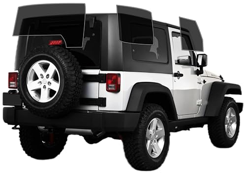 AUTOTEK Precut All Sides Windows Tint Film Cars Sun Blocking Protection Privacy Anti Shatter Glass Film Any Tint Shade kit for Jeep Wrangler 2 Door 2007-2010