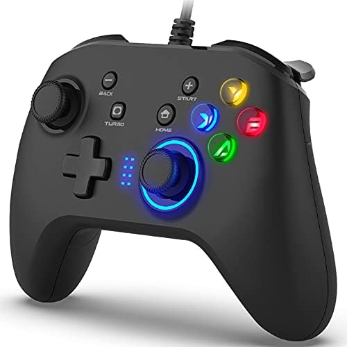 Wired Game Controller for PC Windows 10/8/7, PS3, Nintendo Switch, Laptop, TV Box, Android 4.0 UP, Joystick Gamepad with Dual-Vibration and Trigger Buttons, 2m USB Cable
