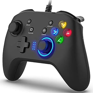 Wired Game Controller for PC Windows 10/8/7, PS3, Nintendo Switch, Laptop, TV Box, Android 4.0 UP, Joystick Gamepad with Dual-Vibration and Trigger Buttons, 2m USB Cable