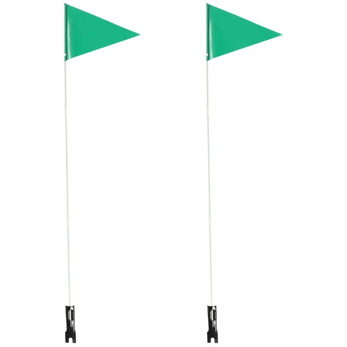 Yardwe Bike Safety Flag with Pole Reflective?2PCS Bike Trailer Safety Flag with Bicycle Mounting Bracket Height Visibility Bicycle Safety Flag,Green