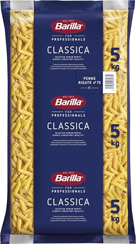 Barilla Hartweizen Pasta Penne Rigate n. 73 – 1er Pack (1x5kg)
