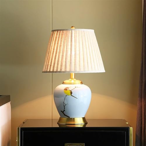 Lampe de table en céramique peinte à la main, la poésie d'un reflet - 6