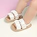 Bellocasa Infant Baby Sandals for Girls Summer Beach Sparkly Tassel Princess Flat Non Slip First Walkers Newborn Crib Shoes(JY2059 white,3)