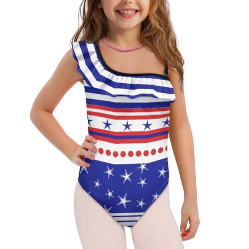 UNICEU Swimsuits for Girls One Shoulder Sleeveless Swimwear One Piece Quick Drying Bathing Suit with Adjustable Strap3