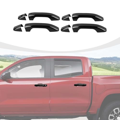 RAZPOY Black Door Handle Cover Trim Compatible with 2023-2024 Chevy Colorado & GMC-Canyon