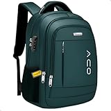 Mochila Notebook Masculina Feminina Antifurto Executiva Saída Fone de Ouvido e USB Urbana Dia a Dia Faculdade Trabalho Escola Reforçada Semi Impermeavel Resistente (Verde)