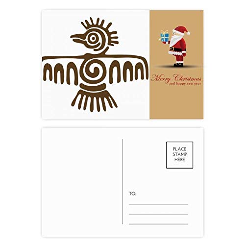 Cartes postales Totems pygargue civilisation du Père Noël pour vos vœux