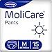 Price comparison product image MoliCare® Pants Day  Incontinence Pants for Moderate Bladder Weakness During The Day for Men and Women | Reliable & Discreet | Size M 31-47 inches (80-120cm), 15 Items