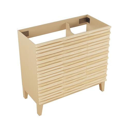 Image of Swiss Madison Cascade 36 inch Bathroom Vanity in Natural Oak - Cabinet