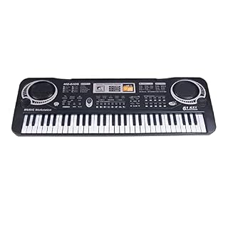 Clavier électronique 61 touches,HUIOP 61 touches noir numérique musique clavier électronique clavier conseil piano électrique enfants cadeau instrument de musique,Clavier électronique noir - Les Beatles, Paul McCartney, John Lennon, RIngo Starr, George Harrison