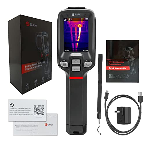 Cámara de Imágenes Térmicas, 120 x 90 Mini Cámara Térmica IR, Pantalla de Visualización de IPS TFT de 2.4 Pulgadas, 25HZ Frame Rate, T120 Probador de Temperatura de Alta Precisión Cover