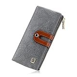 2.RFID-Schutz: Damen geldbörse hat einen RFID-Blocker, so dass die Karte in geldbeutel kontaktlosen Datendiebstahl verhindern kann. Geldbörse damen groß viele fächer leder schützt effektiv Ihre Privatsphäre.