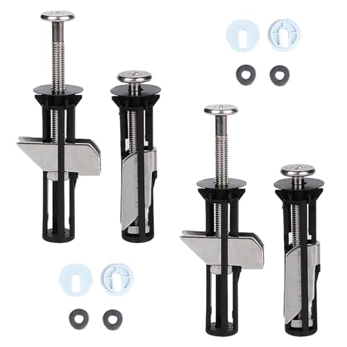 4PC Heavy Duty Toilet Seat Fastener Bolt Kit, Universal Toilet Seat Bolt Kit Toilet Seat Fittings Toilet Seat Screws Toilet Screws Replacement Kit Easy Installation and Maintenance of Toilet Seats(03)