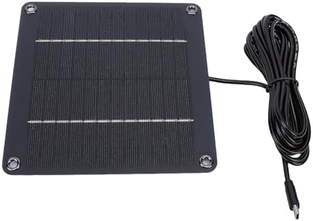 Sanpyl Solar Panel, Water Proof Solar Panel with Type C Port for Outdoor Yard Lights Security Cameras, 4W