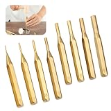 8 Stk. Messing-Durchschlagset, nicht markierende Treibdorne aus Messing, 8 Größen für Waffenmontage und Reparatur, 1/16'', 3/32'', 1/8'', 5/32'', 3/16'', 7/32'', 1/4'', 5/16''