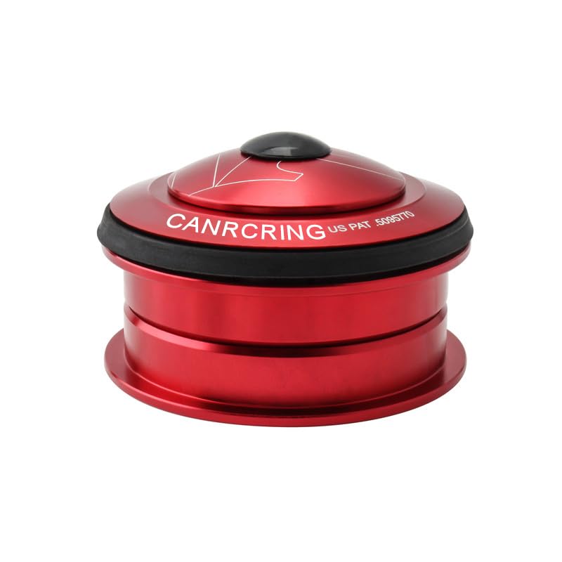 Casque de vélo route et montagne 44mm rouge pour une direction précise et sans jeu