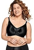 Stützender, voll abdeckender BH mit weichen Körbchen ohne Drähte von Naturana - 5063  Gr. 105D, schwarz