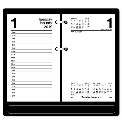 AT-A-GLANCE 2019 Daily Desk Calendar Refill, 3-1/2